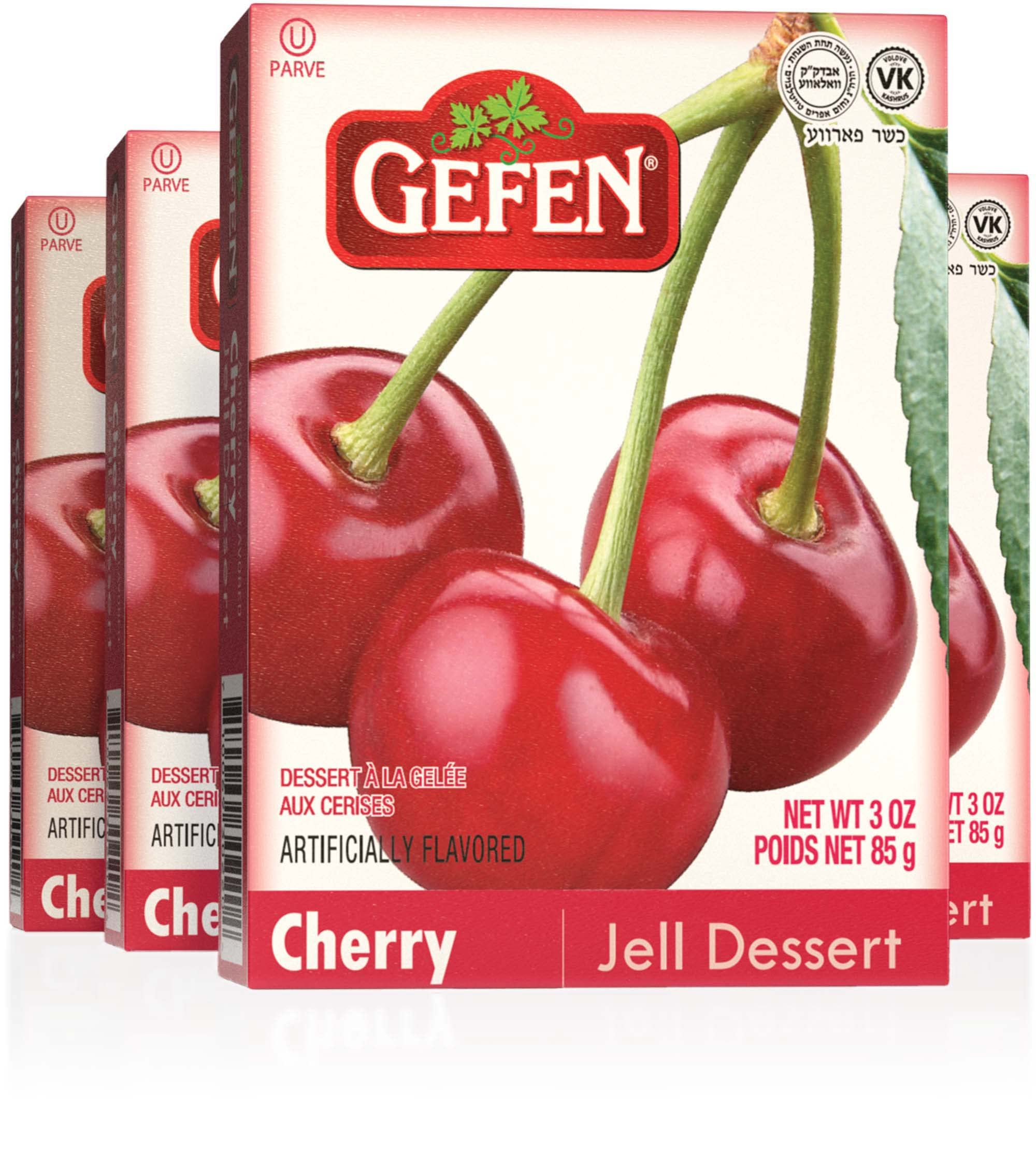 Amazon.com : Gefen Cherry Flavored Jello, 3oz (4 Pack) | Fish Free